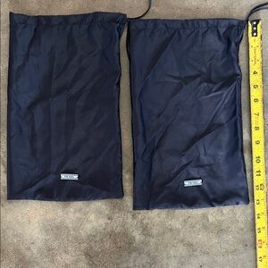 Authentic Prada Black Nylon Drawstring Dust Bags, Set of 2